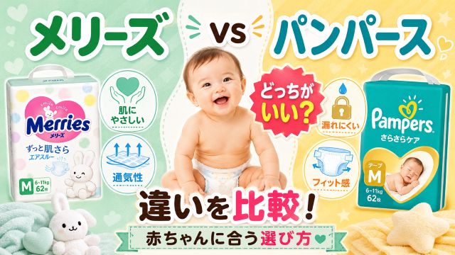 メリーズとパンパースどっちがいい？違いを比較して赤ちゃんに合う選び方を解説