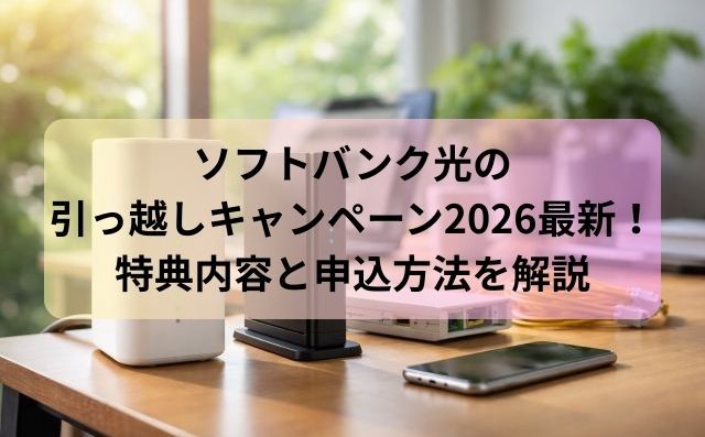 ソフトバンク光の引っ越しキャンペーン2026最新！特典内容と申込方法を解説