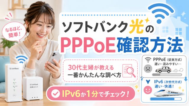 ソフトバンク光のPPPoE確認方法は？30代主婦が教える一番かんたんな調べ方
