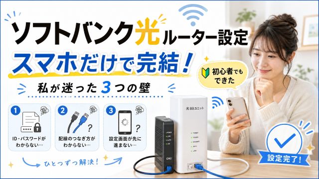 ソフトバンク光ルーター設定をスマホだけで完結！私が迷った3つの壁