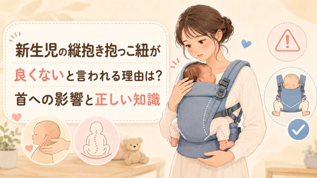 新生児の縦抱き抱っこ紐が良くないと言われる理由は？首への影響と正しい知識