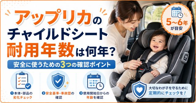 アップリカのチャイルドシート耐用年数は何年？安全に使うための3つの確認ポイント
