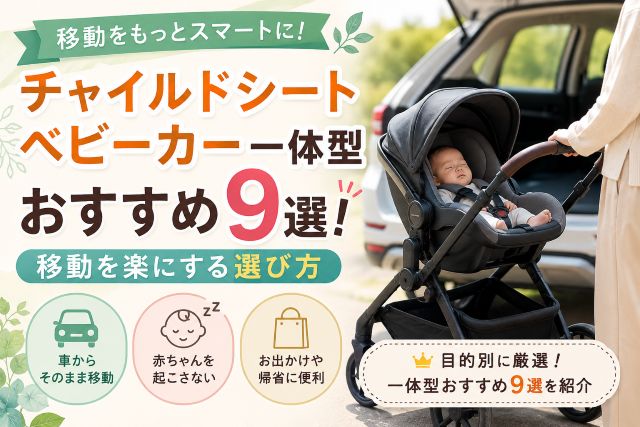 チャイルドシートベビーカー一体型おすすめ9選！移動を楽にする選び方