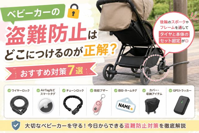 ベビーカーの盗難防止はどこにつけるのが正解？おすすめ対策7選