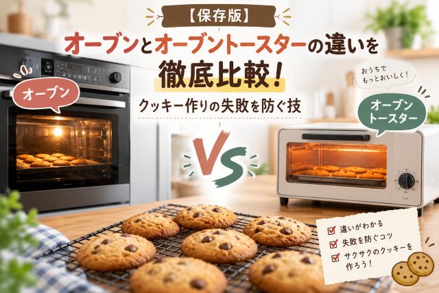 【保存版】オーブンとオーブントースターの違いを徹底比較！クッキー作りの失敗を防ぐ技