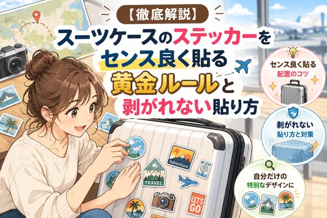 【徹底解説】スーツケースのステッカーをセンス良く貼る黄金ルールと剥がれない貼り方
