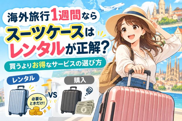 海外旅行1週間ならスーツケースはレンタルが正解？買うよりお得なサービスの選び方