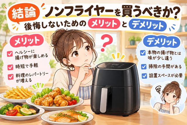 【結論】ノンフライヤーを買うべきか？後悔しないためのメリットとデメリット