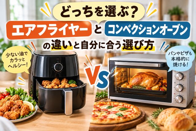 どっちを選ぶ？エアフライヤーとコンベクションオーブンの違いと自分に合う選び方