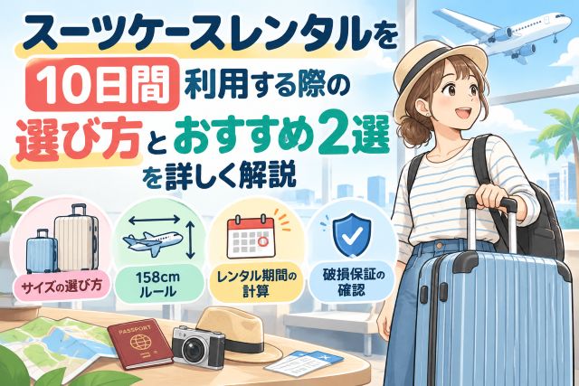 スーツケースレンタルを10日間利用する際の選び方とおすすめ2選を詳しく解説
