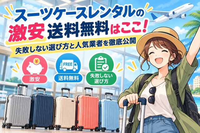 スーツケースレンタルの激安送料無料はここ！失敗しない選び方と人気業者を徹底公開